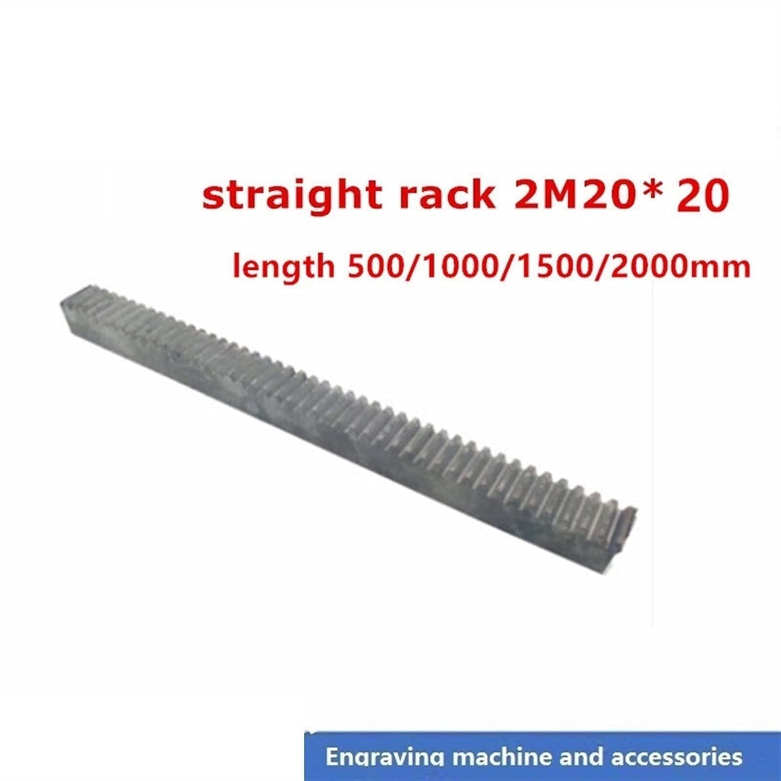 Crémaillère M2 20x20 acier 45# 500-2000mm CNC industriel