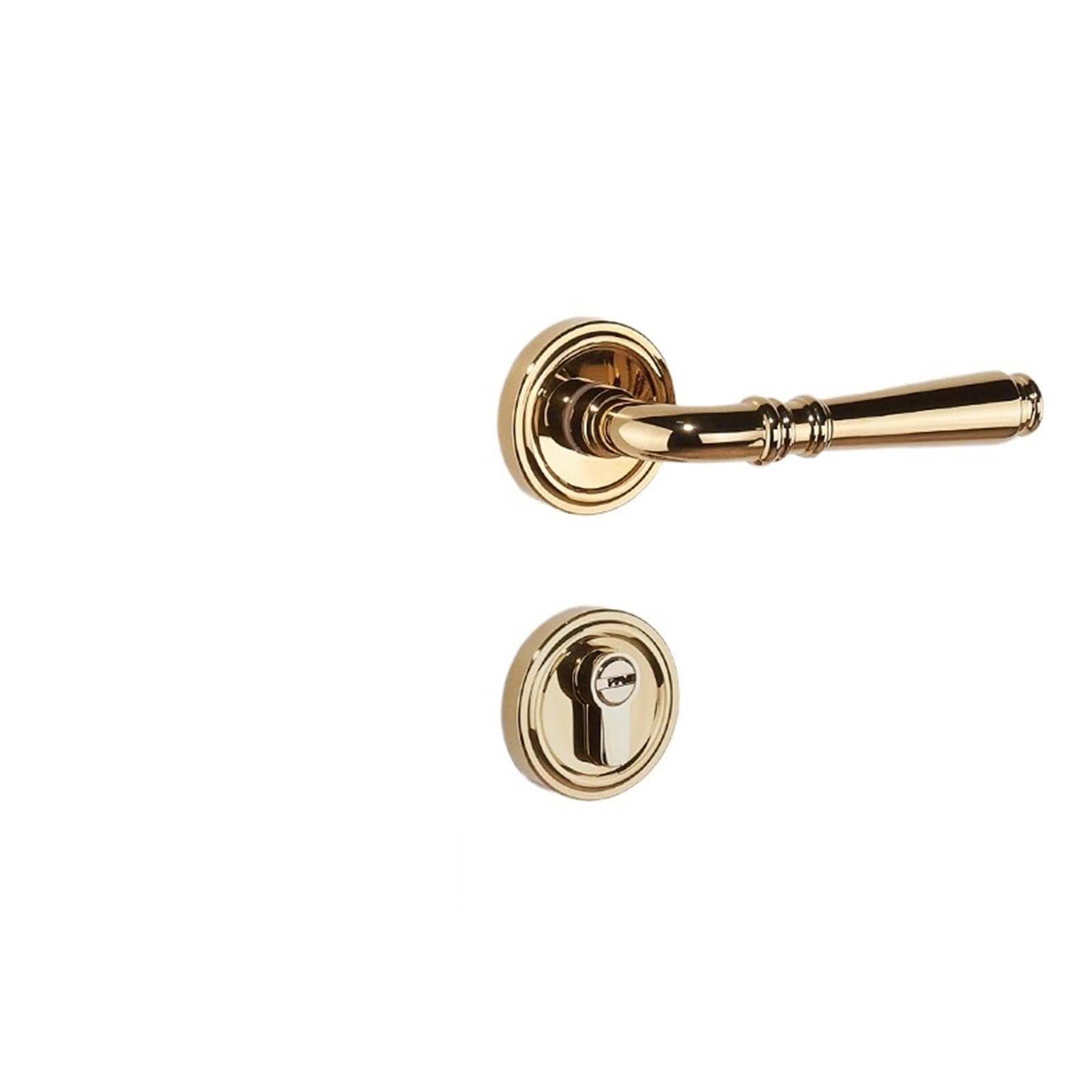 Serrure de porte en laiton rétro or luxe pour chambre élégante