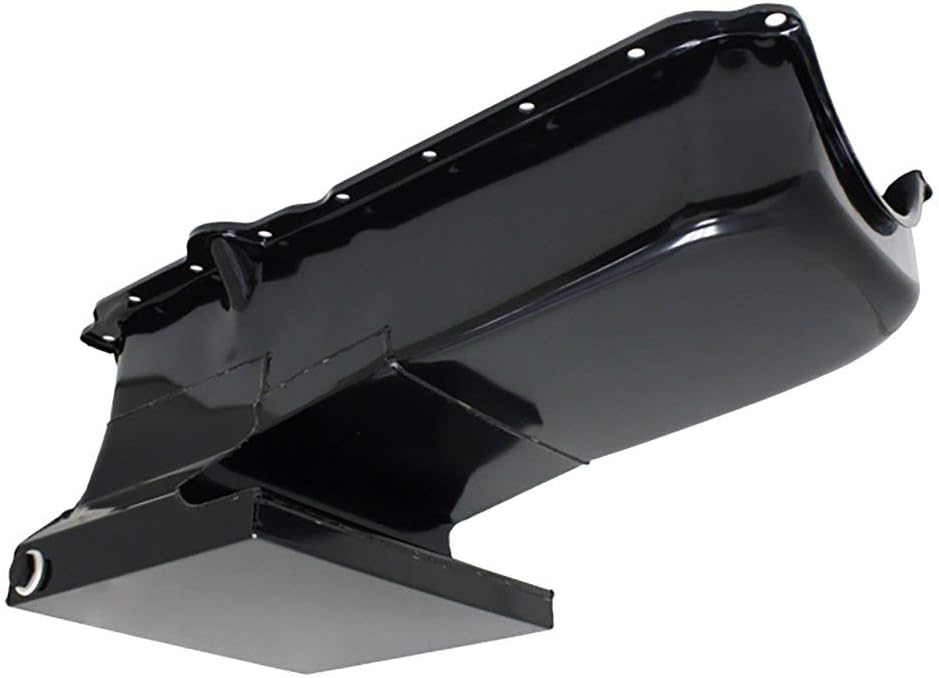 Steel Oil Pan – Fits 1962–1967 Chevy II/Nova SB 305–327–350 – Racing 6‑Quart – Black (1986–2002 SBC)