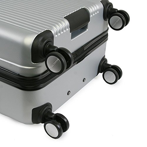 Perry Ellis Forte Hardside Spinner Carry On Luggage 21\", Silver, One Size