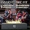 COSIEST 56 x 28 inch Outdoor Propane Fire Pit Coffee Table w Concrete Rectangle Base, Certified, 50,000 BTU, Free Lava Rocks and RainCover, Fits 20lb Tank Outside, Wind Guard, Tank Cover, Gray #4