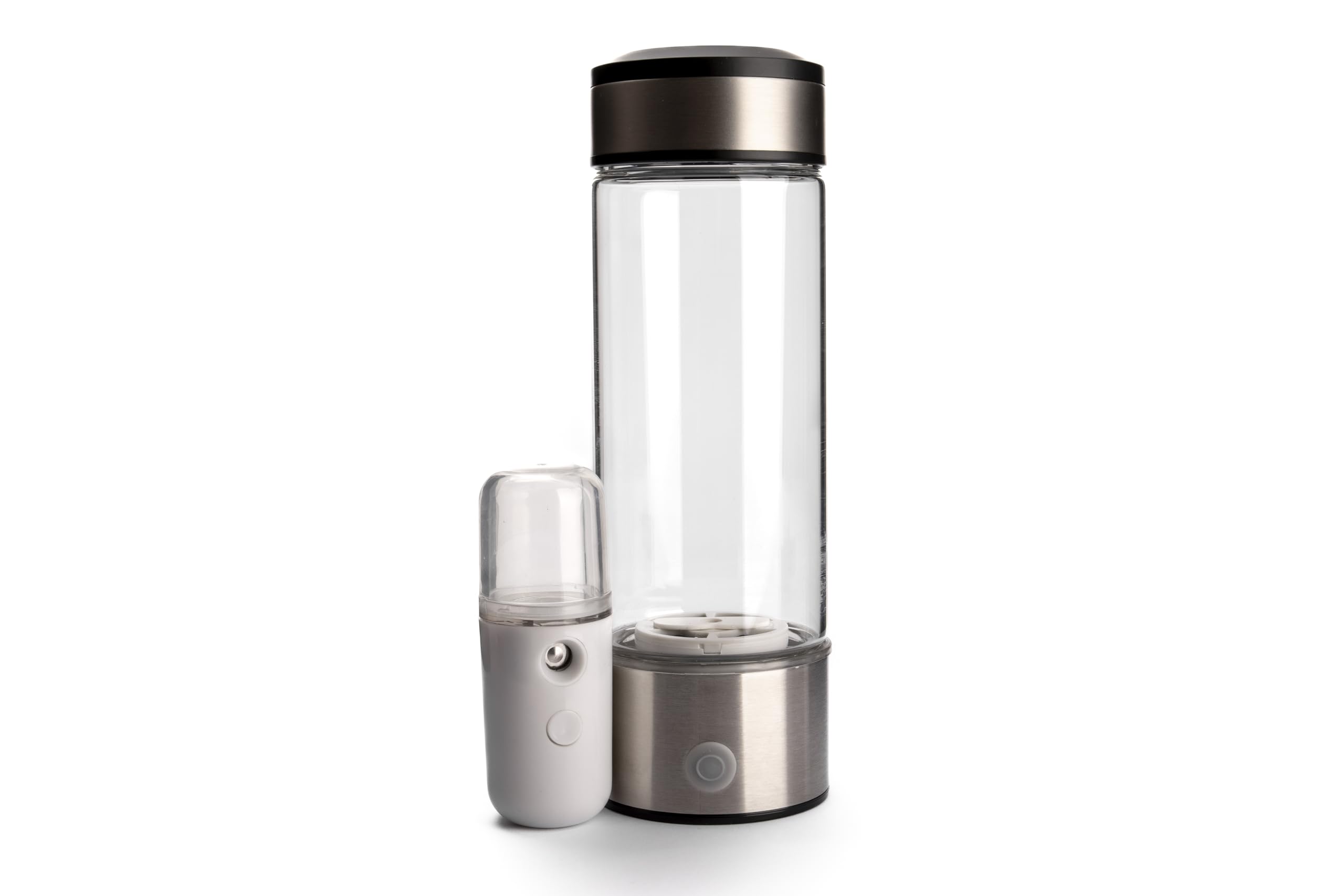 PACK Botella de Agua Hidrogenada + Vaporizador Facial, Generador Portátil de Agua Hidrogenada de 450 ml, Agua de Hidrógeno en Minutos, Botella Hidrogenadora para el Trabajo, Deporte, Regalos