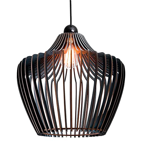Bellaniks Wood Pendant Light - Easy-to-Assemble Ceiling Chandelier - Modern