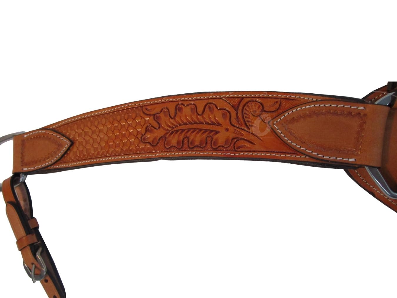 ROPING BREAST COLLAR PLEASURE RANCH TRAIL HORSE WESTERN FLORAL TOOLED LEATHER