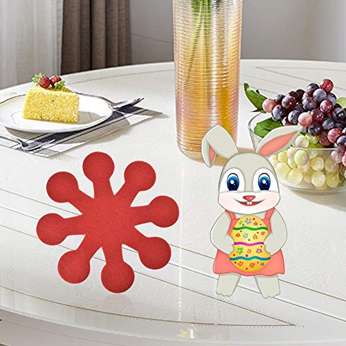 Pad de Coupe du Silicone, Flocons de Neige Multifonction Cuisine résistant à la Chaleur Tapis antidérapant en Silicone sous-Verres Pot Coaster Durable Dessous-de-Plat Vaisselle Isolation Coupe Cover