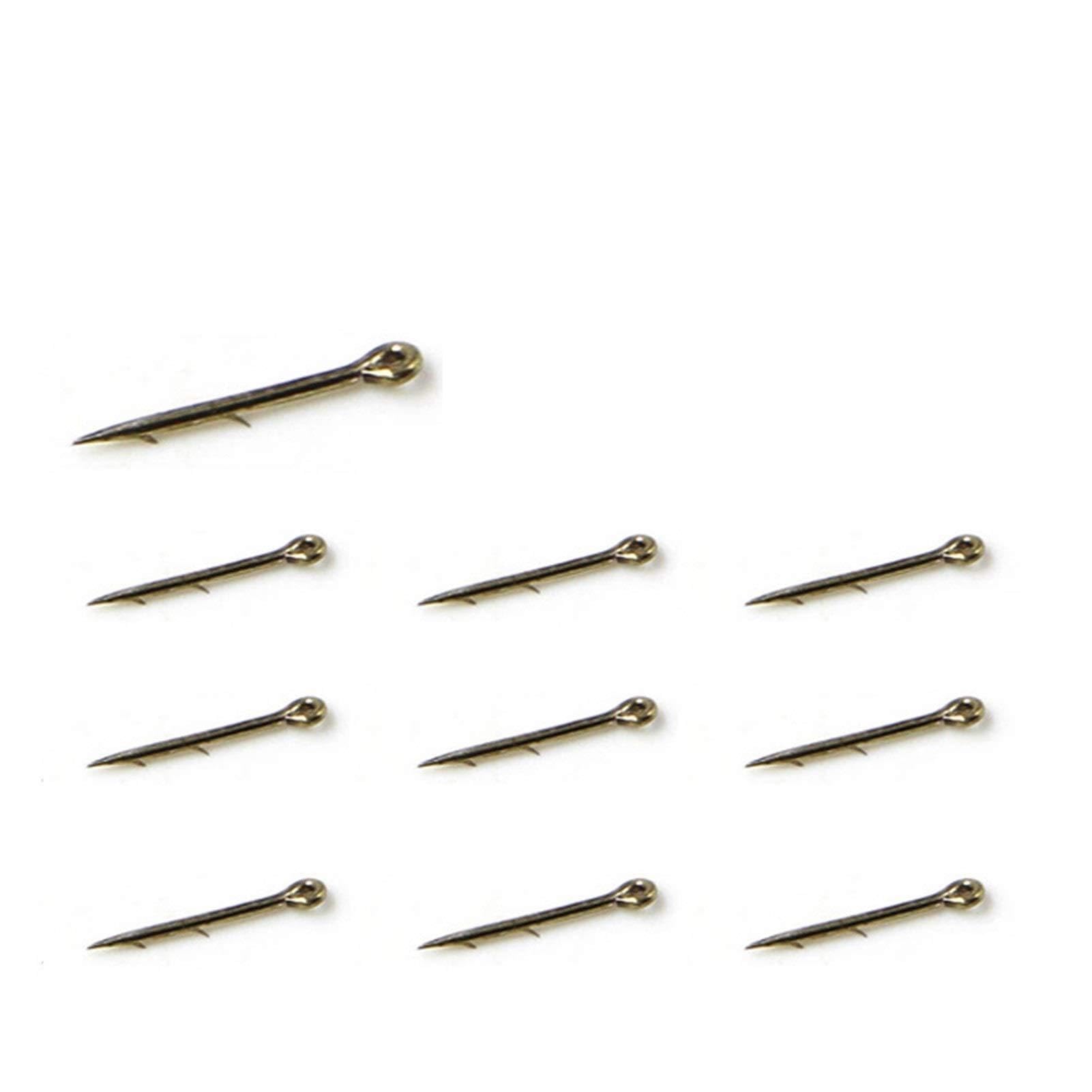 DunMuan 100PCS Metal Bait Spike Carp Fishing Hook Bait Sting Boilies Pin Spike Maggot Corn Ronnie Hair Rigs Carp Feeder Fishing DunMuan (Color : M 11mm 100PCS)