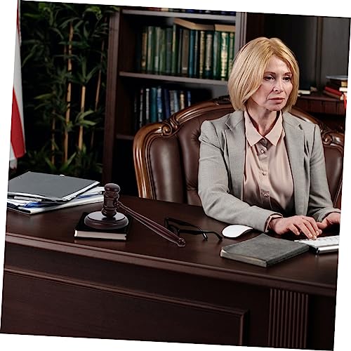 Hemobllo 1 Unidade Martelo Do Juiz Martelos De Brinquedo Para Crianças Decoração Preta Brinquedo De