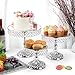LEIFEOSH 12-Piece Silver Cake Stand Set, Vintage Cake Stand with Crystal Edge and Cupcake Display Tray, Dessert Table Display Set for Wedding, Party, Baby Shower, Anniversary Celebration