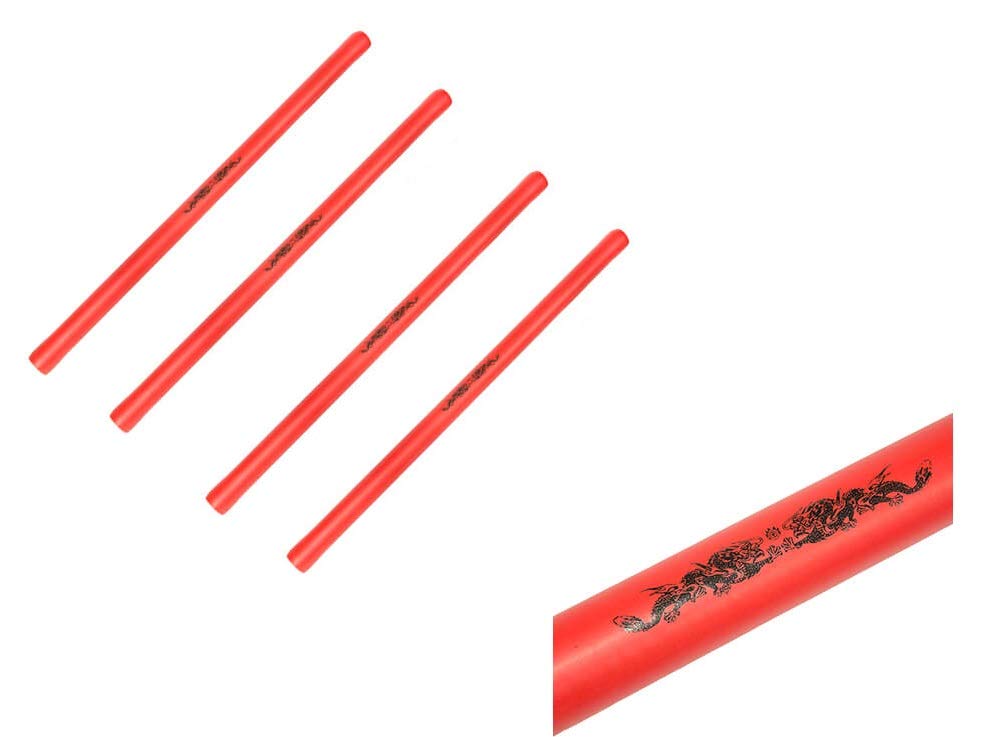 Lees Deluxe Escrima Set of 4 (Four) Safety Foam Sticks - Red