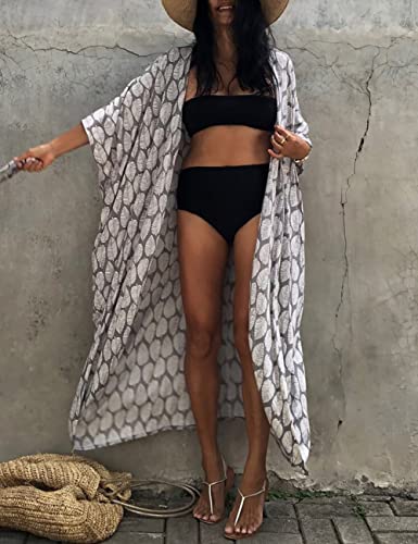 Image of Bsubseach Stylish Tie Dye Open Front Long Kimono Swimsuit Coverup for Women | Loose Fit Boho Style Bathing Suits Cardigans,Summer Causal Resort Wear