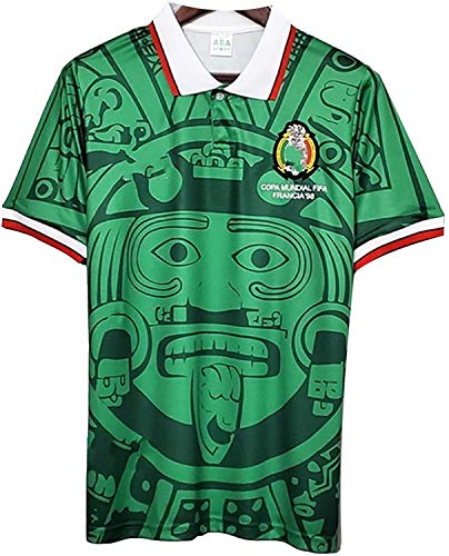 1998 Camiseta de fútbol Copa Mundial de México Retro, Local/Visitante Retro Nacional de Futbol T-ShirtWorld Copa Camiseta de fútbol (Color : Green, Size : Medium)