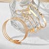 ZOVOLI Golden Bangle Bracelets Set for Women, 14k Gold-Plated Multi Layer Stackable Cuff Bracelets, Personalized Boho Non Tarnish Adjustable Bangle Jewelry Gift for Her (5PCS Unlimited) #1