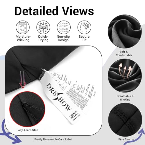 Image of DRESHOW Sport Headbands for Women Non-Slip Sweat Wicking Headband Cooling Sweatband for Outdoor Sports Unisex Workout Hair Bands for Running Fitness Yoga Cycling