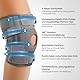 INDEEMAX Kniebandage Damen Männer, Bandage Knie 4-fach Verstellbares, Kniestütze Offener Patella, Knieorthese Kniebandage für Meniskus, Arthrose, Knieschmerzen, Sport, Laufen - 1 Stück, Grau