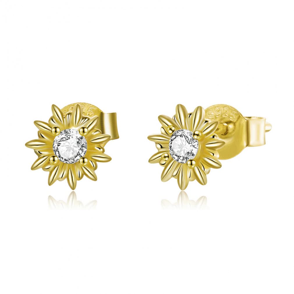 Boucles d'oreilles en Argent de Tournesol pour Style Casual Chic