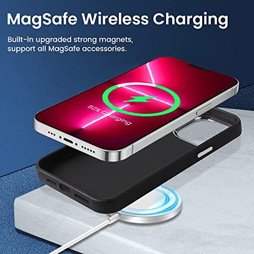 Coque iPhone 12 Pro noire avec support carte pour charger sans fil en voyage