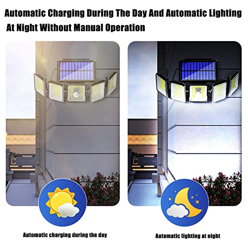 Sensor de movimento de luzes solares ao ar livre,Luzes solares de paisagem à prova d'água de cinco