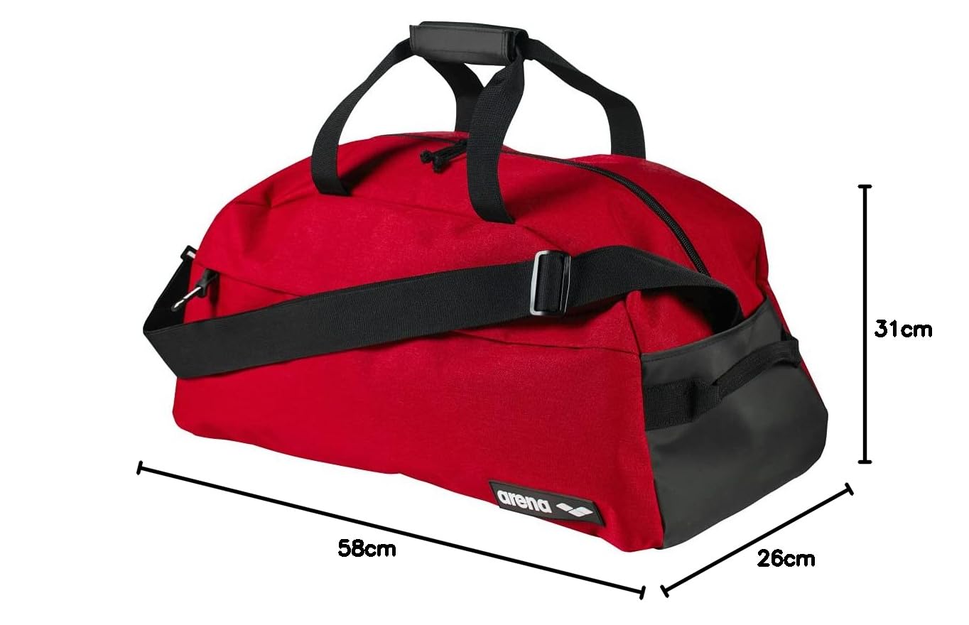 Arena Team Duffle 40, Grand Sac de Sport Étanche pour la Natation, la Piscine, la Plage, la Gym, Les Voyages, pour Les Vêtements Mouillés, Sac Polochon avec Bandoulière Amovible, 40 litres