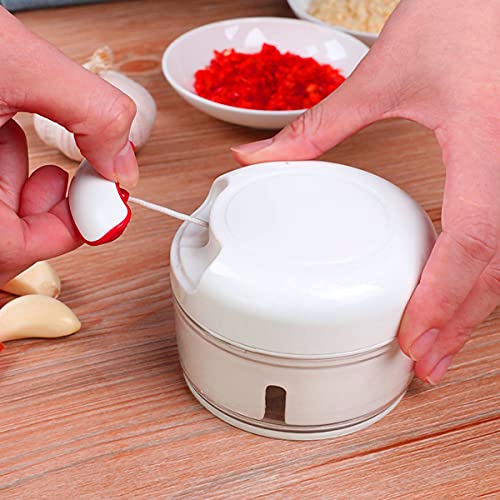 Mini Processador Compacto de Alimentos Triturador Acionamento por Corda Cozinha Gourmet Alimentação