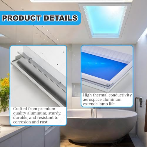 Plafonnier LED encastrable pour salon et bureau moderne en aluminium