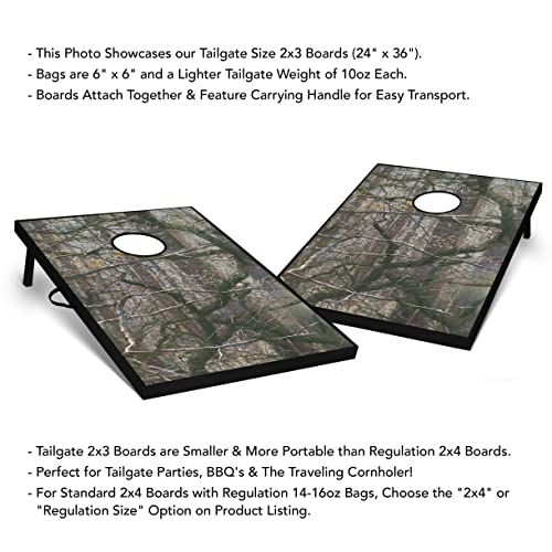 Wooded Camo Cornhole Boards - Tailgate 2X3 (24X36) - Includes 2 Boards And 8 Corn Filled Bags #TOP2