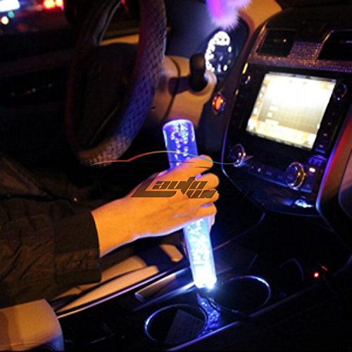 Ezautowrap Led Light Rgb Shift Knob Stick Crystal Transparent Bubble Gear Shifter 30Cm #TOP6