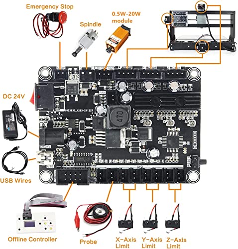 Cnctopbaos 3018 1610 Pro Cnc Milling Machine,With Grbl Offline Controller,3 Axis Desktop Diy Mini Cnc Router Kit Engrave Carving Pvc,Pcb,Acrylic,Wood Cutting Engraving Machine Cnc1610 Pro thumb #5