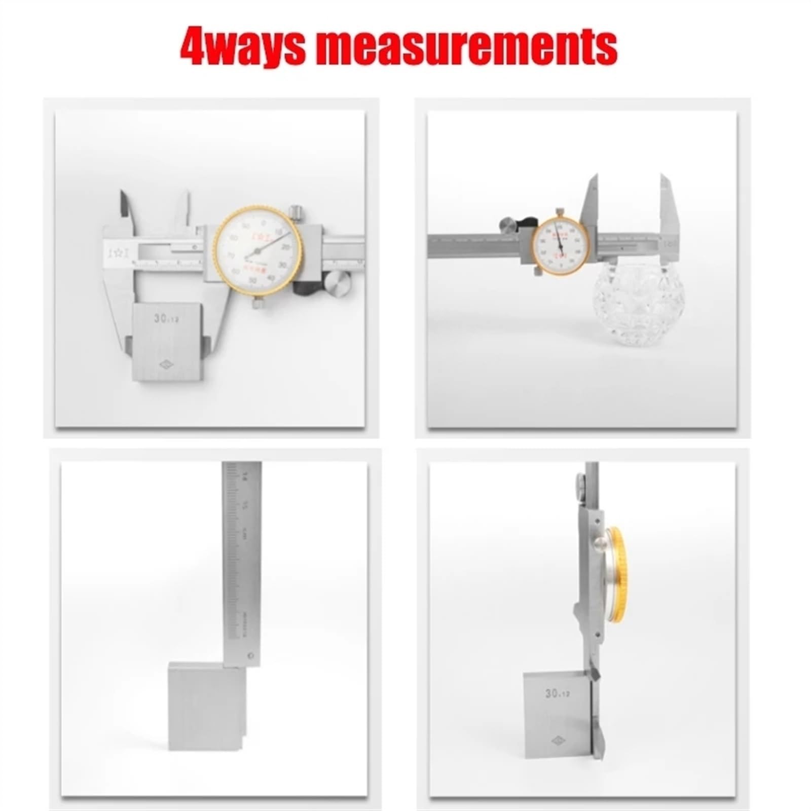 Calibradores De Esfera Metálica A Prueba De Golpes De Alta Resolución De 0,01mm/0,02mm, Calibrador Vernier De Diámetro De Profundidad De Acero Inoxidable (Size : 150mm 0.02mm)