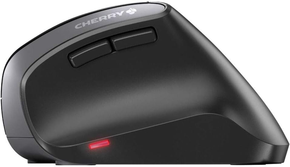 CHERRY MW4500 Wireless Vertical Ergonomic Optical Mouse, up to 1200 DPI, 6 Buttons and Scroll Wheel For Laptop, PC, Desktop or Mac. Right Handed.