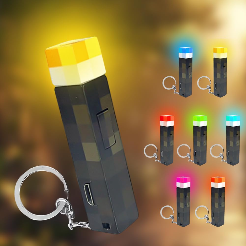 Flashlight Keychain 7 Colors Magnetic Night Light