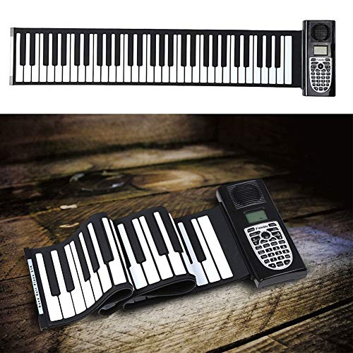 HUIYING 61-Key Main Piano Roll Portable Flexible Roll Up Piano Électrique Piano Piano Jouet avec Klaxon Enfants Adultes Clavier en Silicone Lumières Thicken Piano - Les Beatles, Paul McCartney, John Lennon, RIngo Starr, George Harrison HUIYING 61-Key Main Piano Roll Portable Flexible Roll Up Piano Électrique Piano Piano Jouet avec Klaxon Enfants Adultes Clavier en Silicone Lumières Thicken Piano – Image 5
