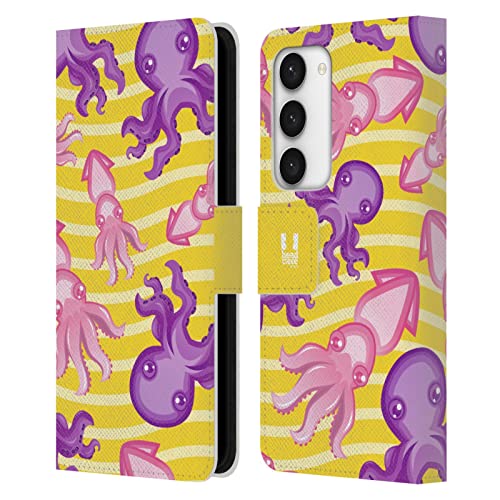 Housse cuir Galaxy S23 5G avec rangements et fermeture aimantée poulpe
