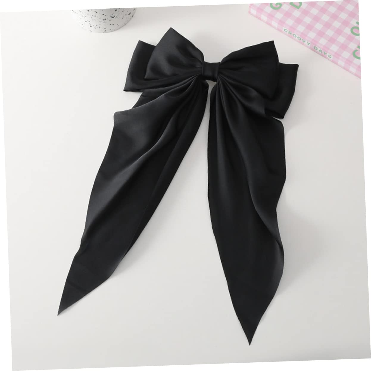 minkissy 8pezzi Large Bow Hair Barrettes for Women Elegant Tail Clips for Girls Accessories Everyday and Special Occasions