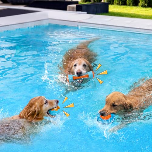 MEWTOGO 3 piezas juguetes flotantes para perros TPR miniatura 3