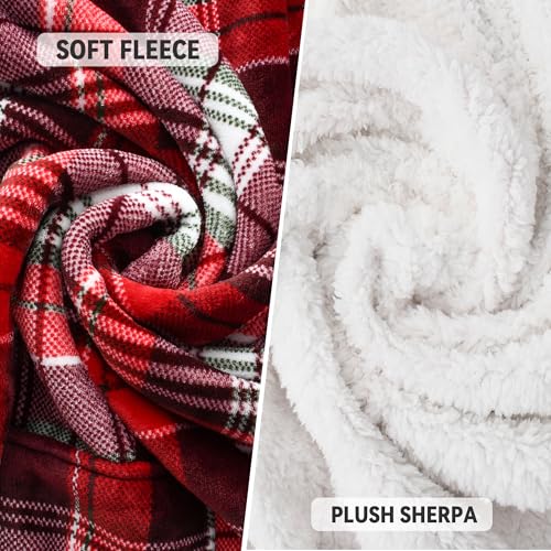 Image of Catalonia Sherpa Wearable Blanket with Sleeves and Pocket for Adults