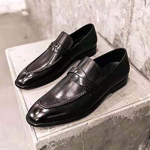 Mens Casual Loafers Arch Support Loafers Comfortable Non Slip Thick Sole Business Leather Shoes for Men Waterproof Dressy Shoes Slip on Formal Footwear for Daily Work2