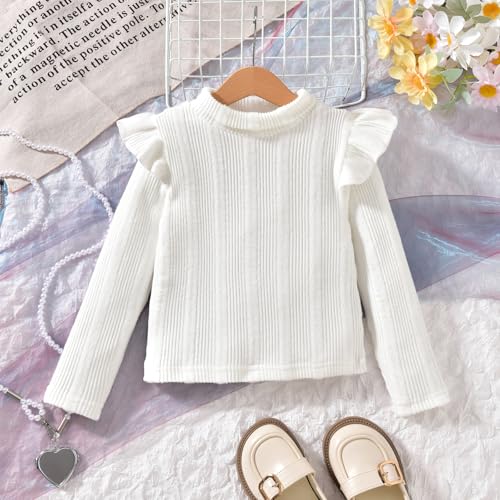 HINTINA Toddler Girl V Neck Corduroy Pinafore Overall Dress Set 2-7 Years4