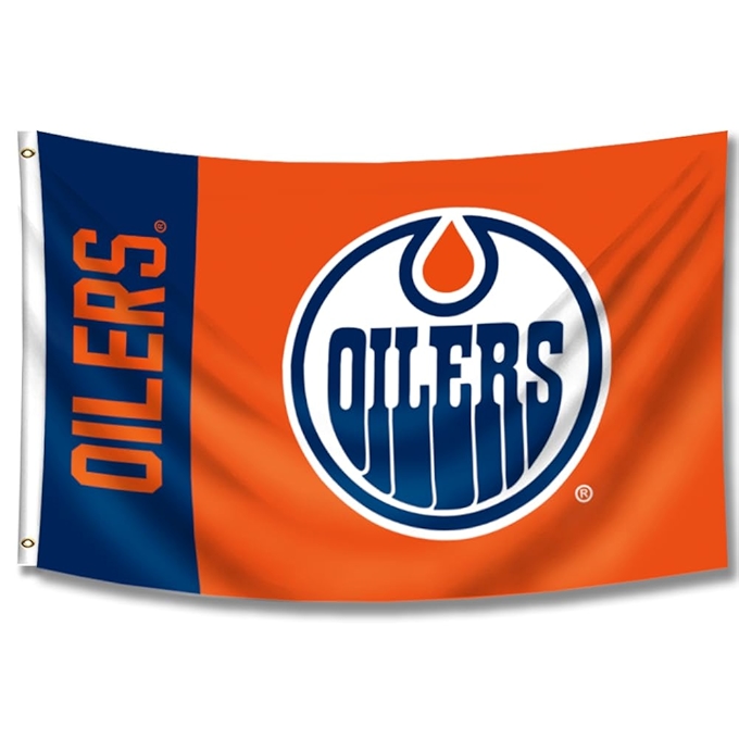 Edmonton Oilers双面挂旗墙饰布艺旗帜