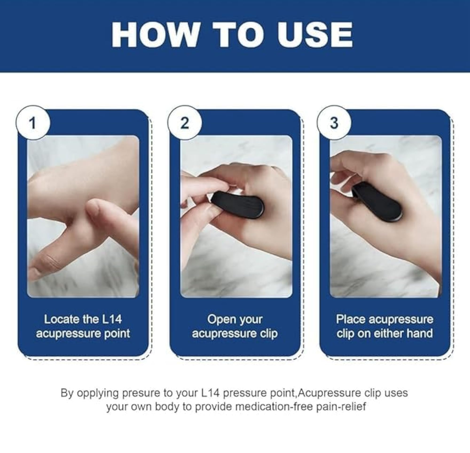 Sugar Control Acupressure Clip, Headache Relief Device