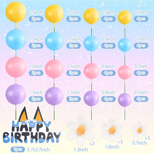 Rainbow Cake Topper 63 Pcs 