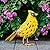 TERESA'S COLLECTIONS Cardinal Garden Decor Yellow Bird for Outside,8Inch Metal Garden Sculptures & Statues for Outdoor Decor,Gifts for Dad/Mom/Grandma/Wife/Daughter/Aunt,Birthday Gifts for Man Father
