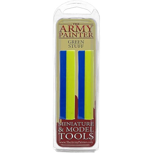 The Army Painter Green Stuff, 2 Part Modelling Compound, 20 cm, 25 g, Mouldable Putty for Miniatures, Easy-to-Knead Epoxy for Sculpting