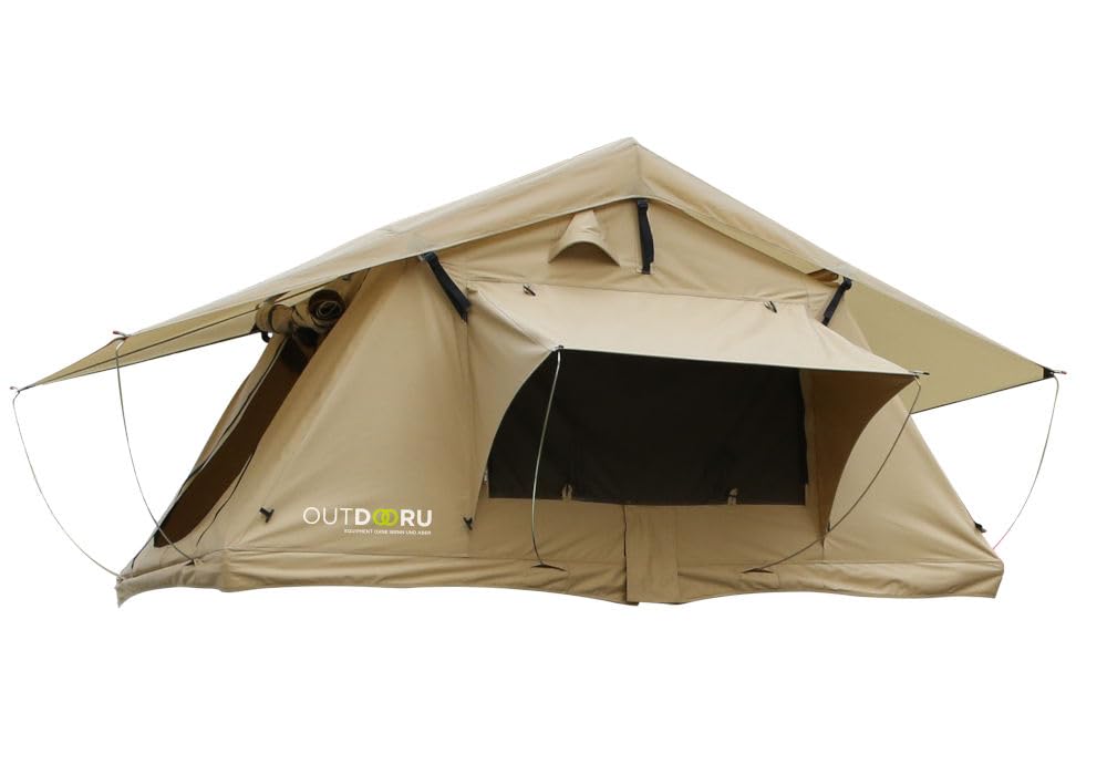 Dachzelt Expedition - 3 Personen 140cm inkl. Leiter, PVC-Cover, Schuhtasche, Werkzeug - Leicht & Schnell Aufzubauen