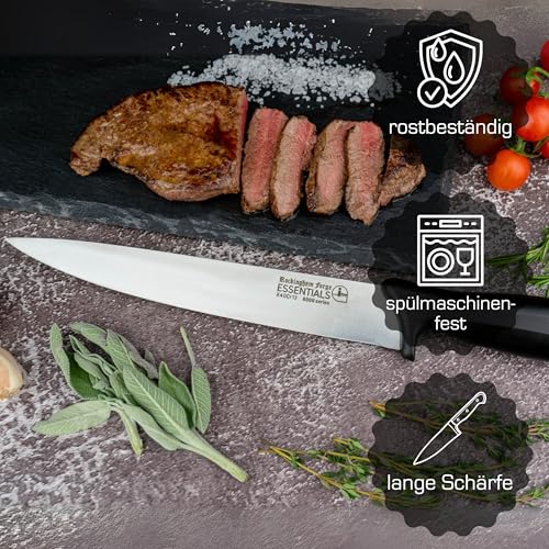 Rockingham Forge Tranchiermesser 20 cm – Leichte, scharfe Küchenmesser aus rostfreiem Stahl mit schwarzem Griff – Ansicht 3
