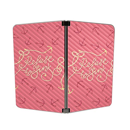 Image of MightySkins Carbon Fiber Skin for Microsoft Surface Duo - Refuse to Sink | Protective, Durable Textured Carbon Fiber Finish | Easy to Apply | Made in The USA