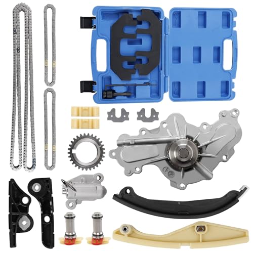 3.5L 3.7L Engine Timing Chain Kit with Water Pump, Camshaft Holding Tool Kit, Compatible with 2011-2019 Ford F-150 Edge Explorer Taurus Flex Mustang Lincoln MKT MKS, Replaces# 252-955 303-1530 by Gledewen - Image 8