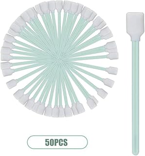 50pcs Foam Tip Cleaning Swabs Sponge Stick, Foam Swab, Wide Format Printer Head Cleaning for Cleaning Printer, Computer, Optical Instrument Camera Lens, and All Solvent Printhead