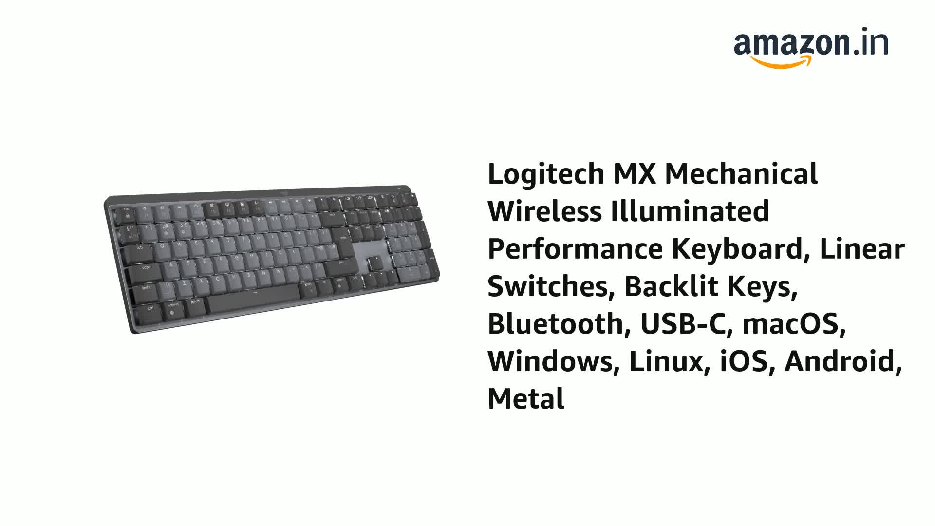 Amazon.in: Buy Logitech MX Mechanical Wireless Illuminated