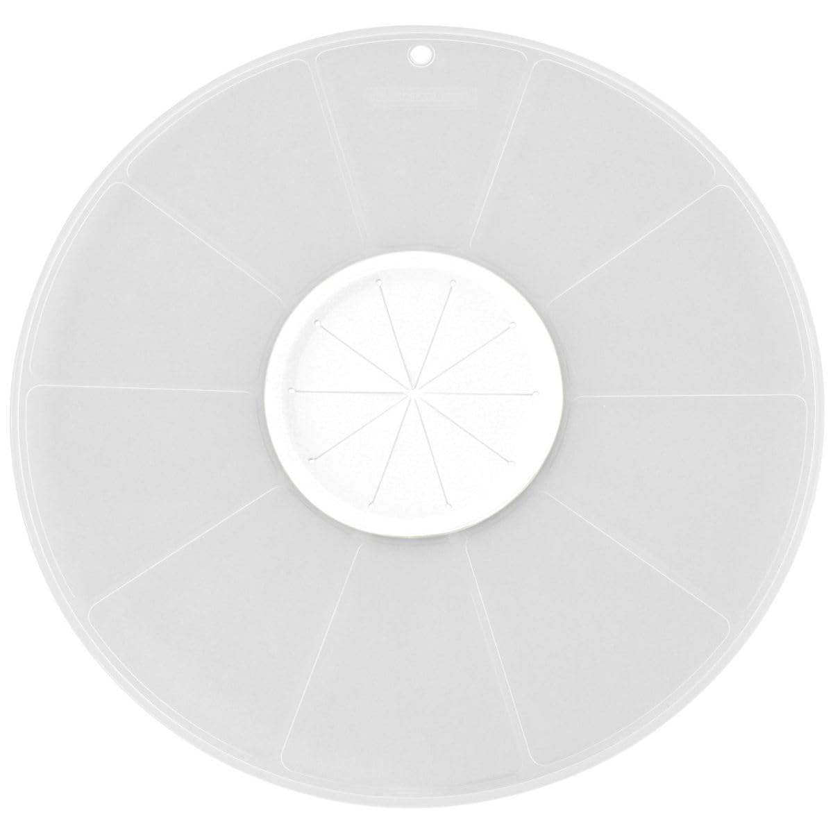 Zenker 43413 Couvercle anti projections, couvercle anti éclaboussure, couvercle, ustensile de cuisine, Plastique, 30 cm, Transparent/​Blanc
