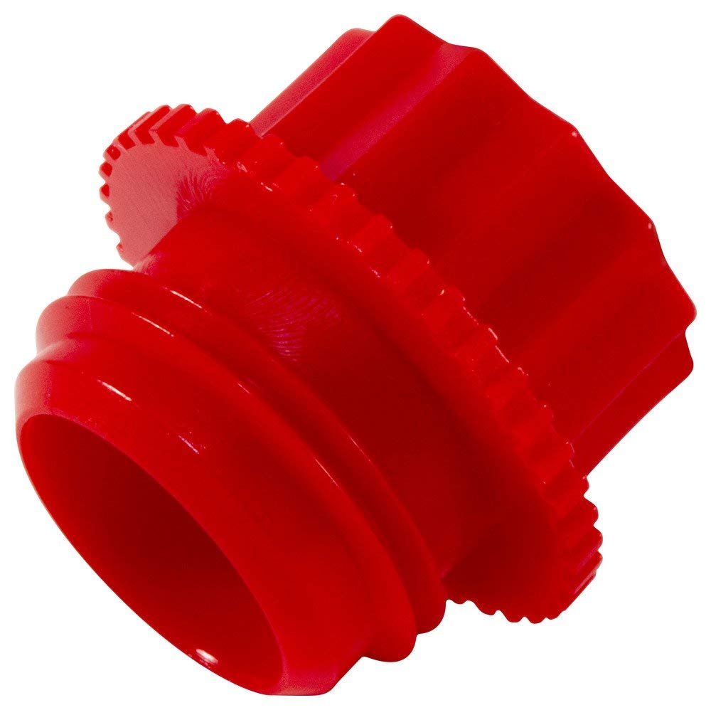 Caplugs P-38B P Series Plastic Threaded Plug for Pipe Fittings, HD-PE, to Plug Thread Size 3/8" NPS, Tapered & Straight, Temporary Seals, Thread Protection, Leak Prevention, Red (Pack of 100)